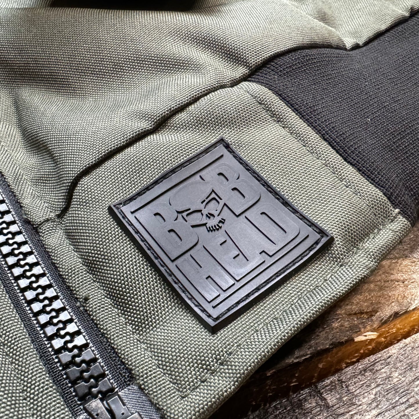 BOBHEAD Alpha Protective Bomber Jacket – Græn mótorhjóla jakki með AAA vottun