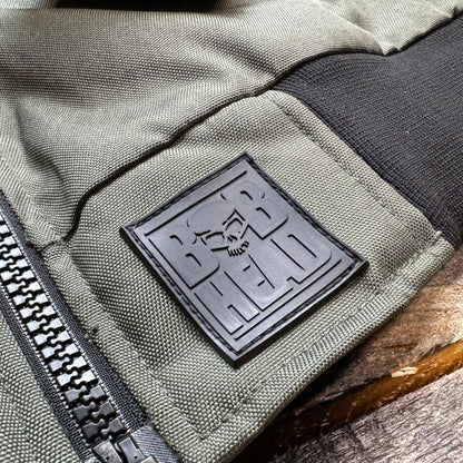 BOBHEAD Alpha Protective Bomber Jacket – Græn mótorhjóla jakki með AAA vottun