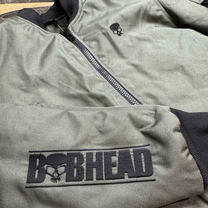 BOBHEAD Alpha Protective Bomber Jacket – Græn mótorhjóla jakki með AAA vottun
