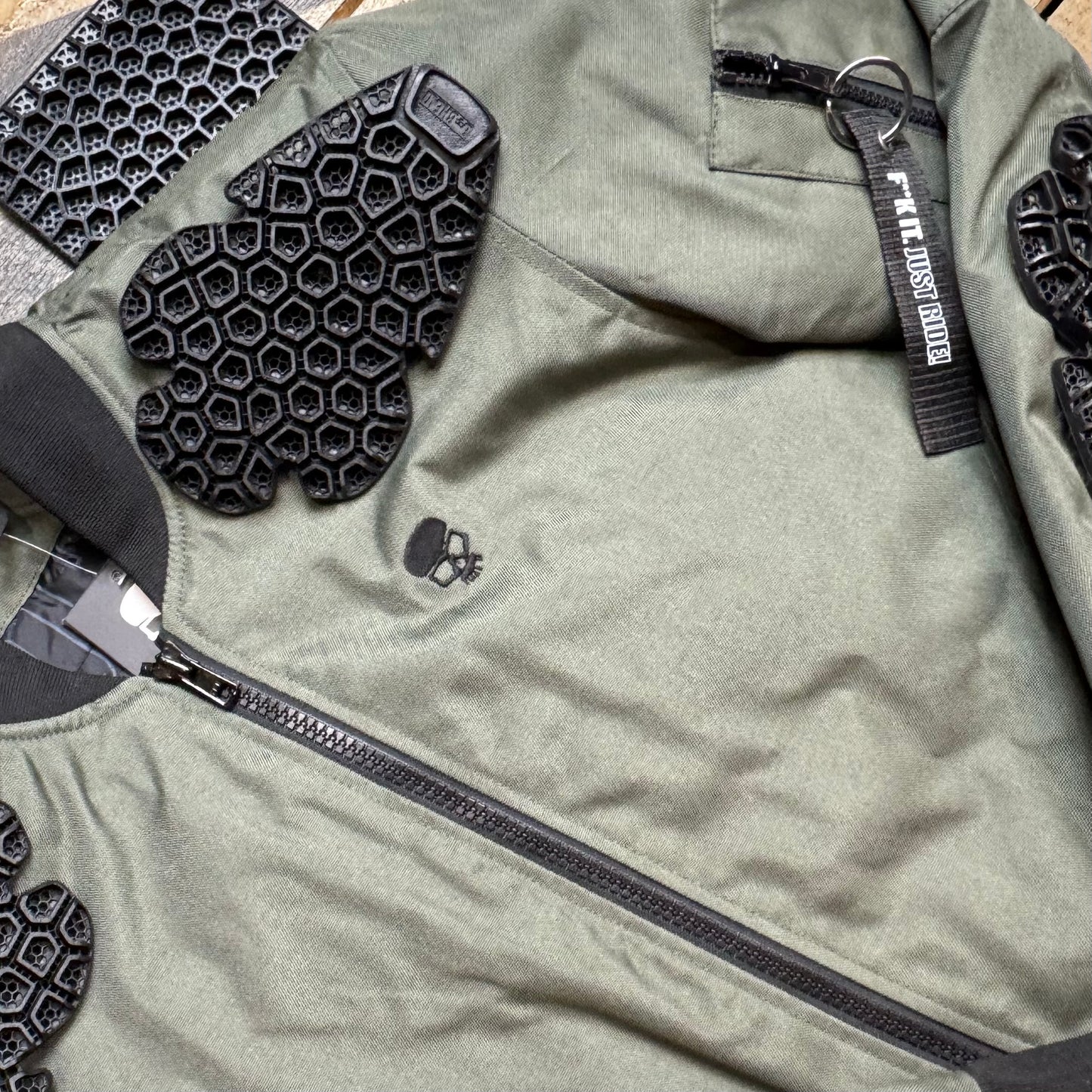 BOBHEAD Alpha Protective Bomber Jacket – Græn mótorhjóla jakki með AAA vottun