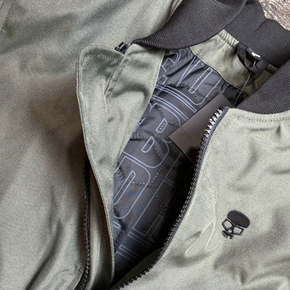 BOBHEAD Alpha Protective Bomber Jacket – Græn mótorhjóla jakki með AAA vottun