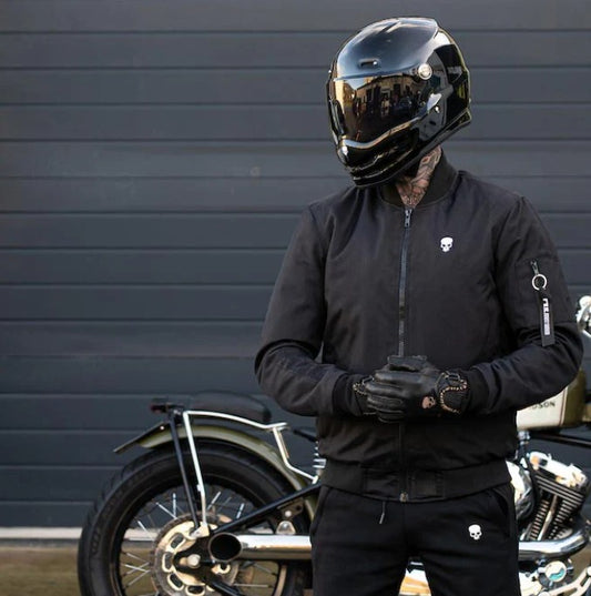 BOBHEAD Protective Bomber Jacket Black – Mótorhjóla jakki með AAA vottun