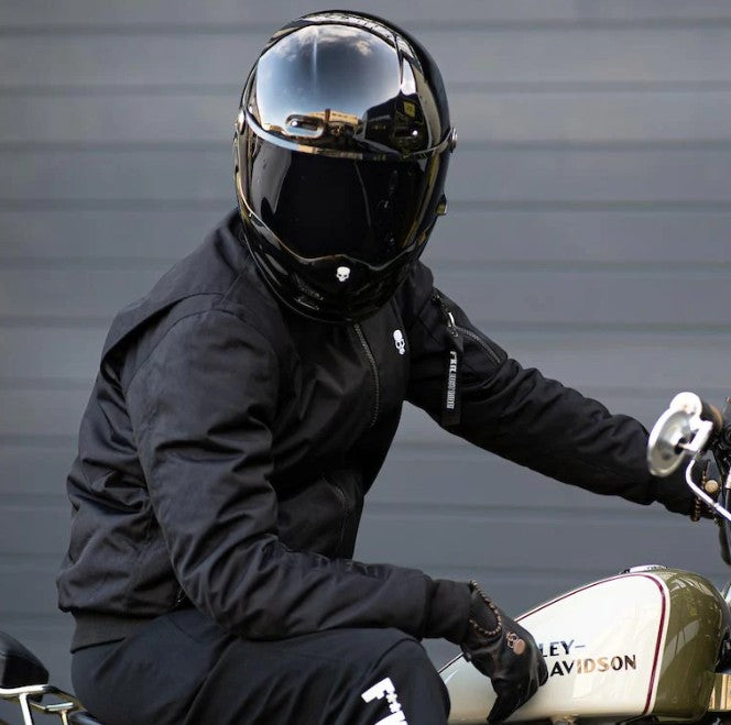 BOBHEAD Protective Bomber Jacket Black – Mótorhjóla jakki með AAA vottun