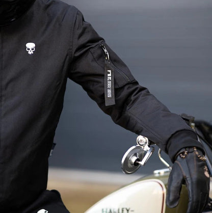 BOBHEAD Protective Bomber Jacket Black – Mótorhjóla jakki með AAA vottun