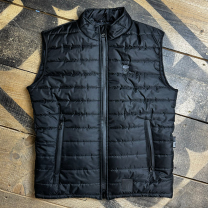 BOBHEAD All Black Padded Gillet – Svart bólstrað vesti