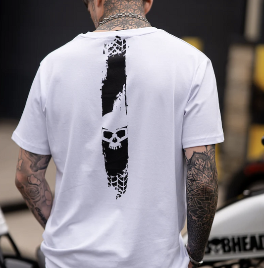 BOBHEAD Tech T-shirt – Burnout White