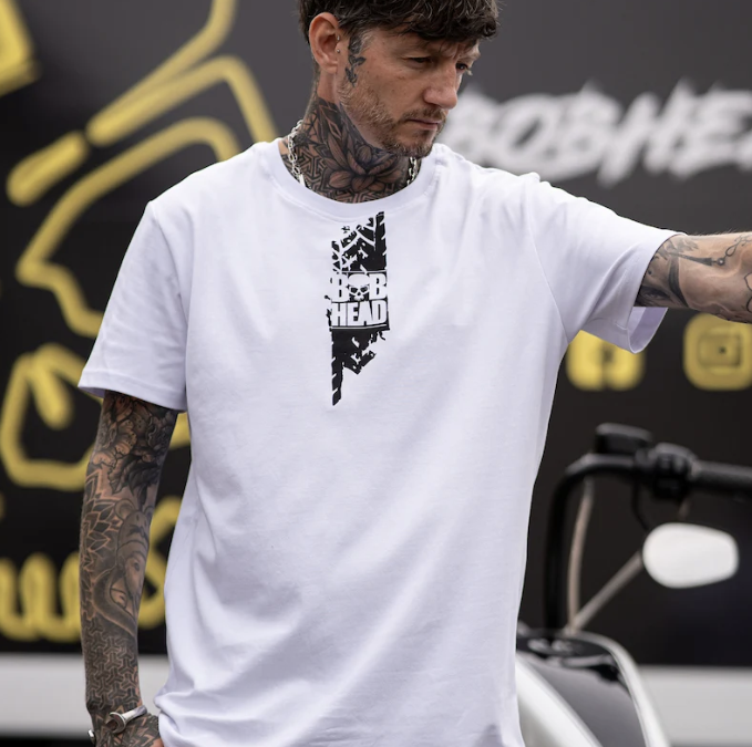 BOBHEAD Tech T-shirt – Burnout White
