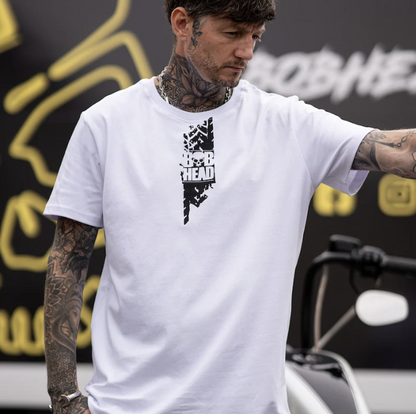 BOBHEAD Tech T-shirt – Burnout White
