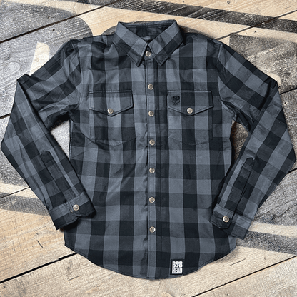 BOBHEAD Casual Shirt 50 – Grá og svört bómullarskyrta