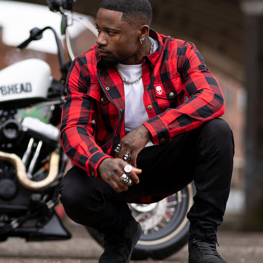 BOBHEAD Casual Shirt Lumberjack – Rauð og svört bómullarskyrta