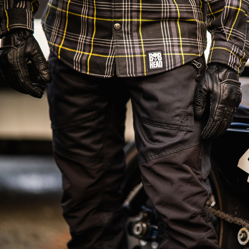 BOBHEAD Combat Pro – All Black mótorhjólabuxur (AA vottun)