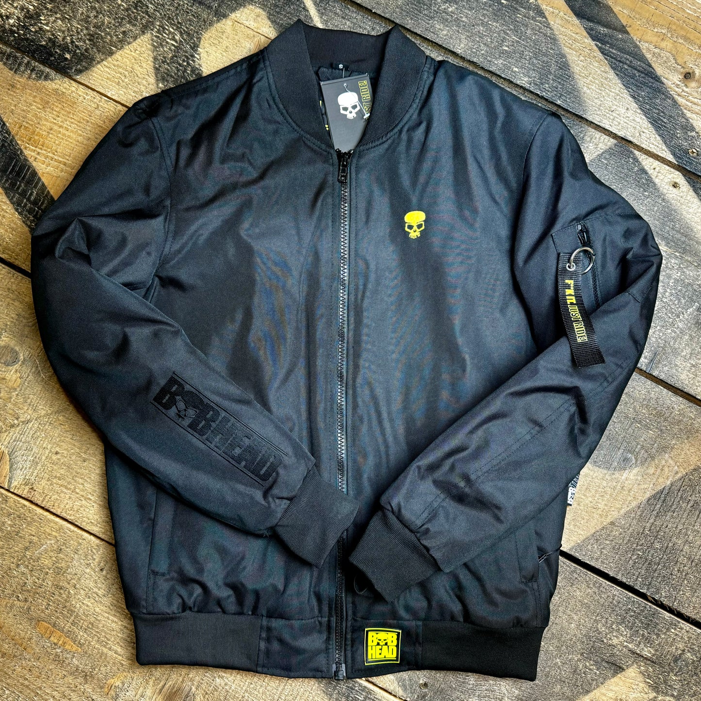 BOBHEAD Protective Bomber Jacket Black – Mótorhjóla jakki með AAA vottun