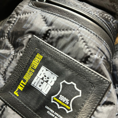 BOBHEAD Reaper Protective Honeycomb Cut Black – Leðurvesti með Class C vottun