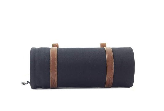 Deemeed Roller mótorhjólataska – Svart CORDURA® með brúnum ólum