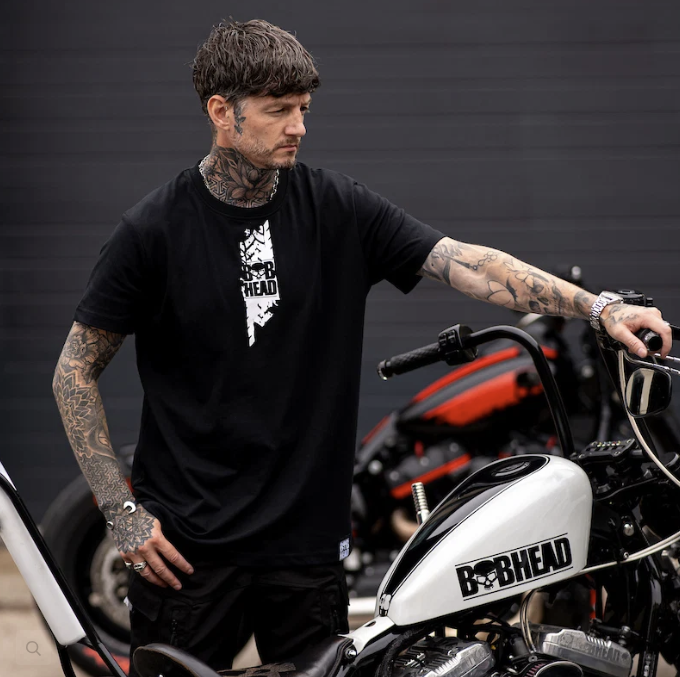 BOBHEAD Tech T-shirt – Burnout Black