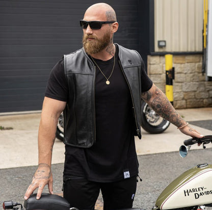 BOBHEAD Nomad Cut – Leður mótorhjólavesti