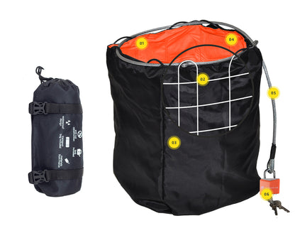 Deemeed- Öryggishjálmataska- tvöföld með viðvörunarlás